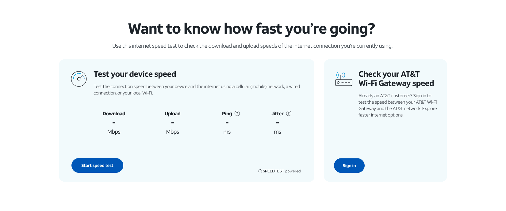 Speed Test Tool