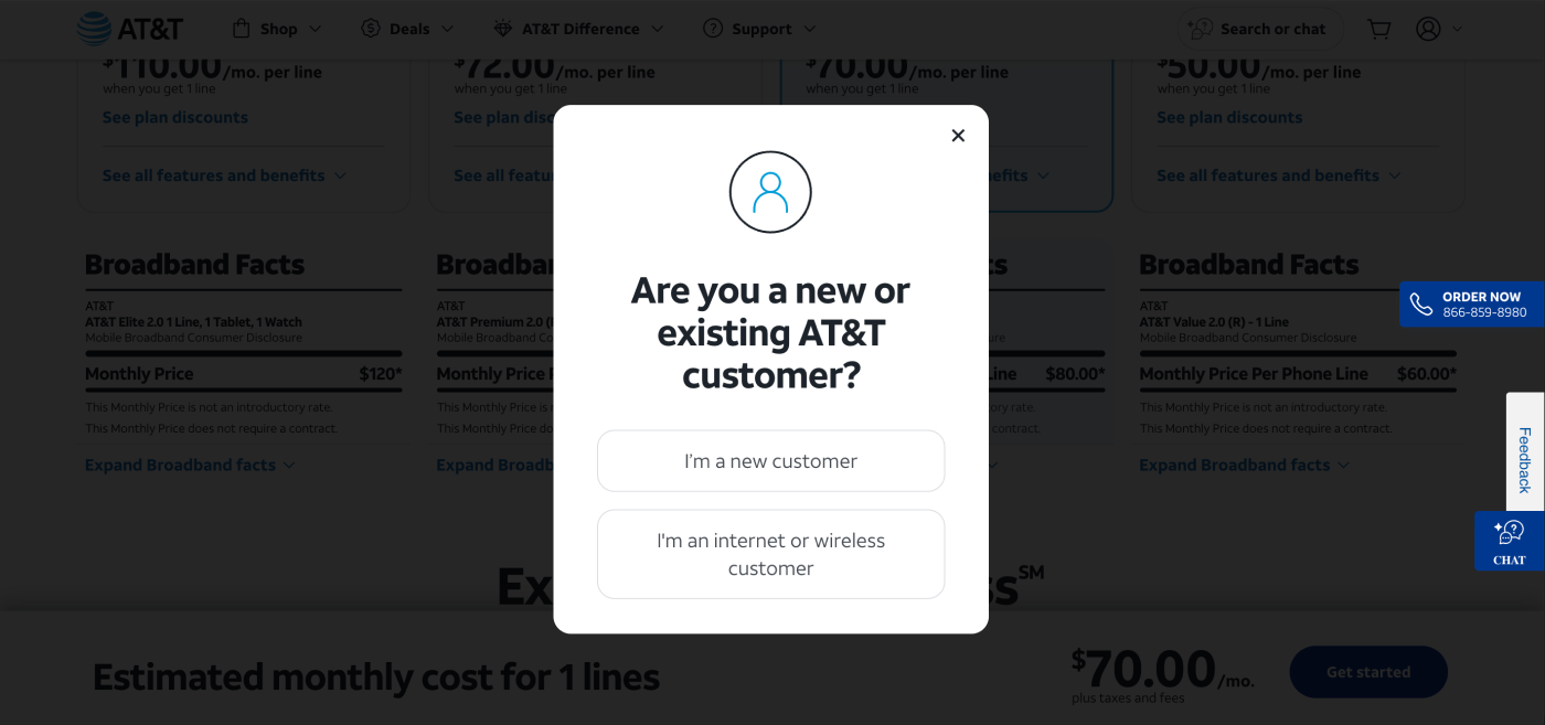 New or existing AT&T customer?