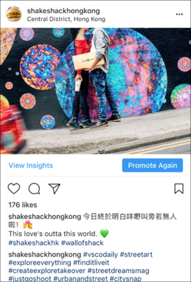Central District. The hashtags target the street photography community rather than the food community
